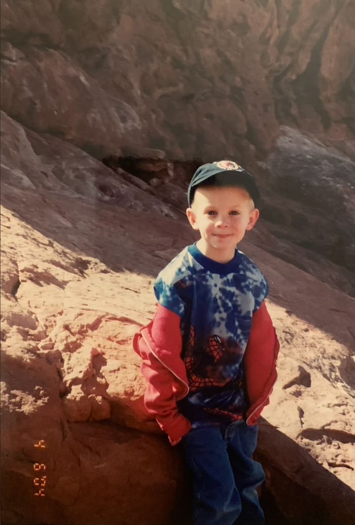 Adam Clifford as a child in Colorado